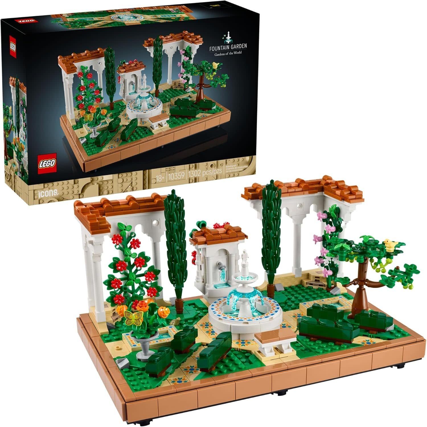 Lego Icons Fountain Garden