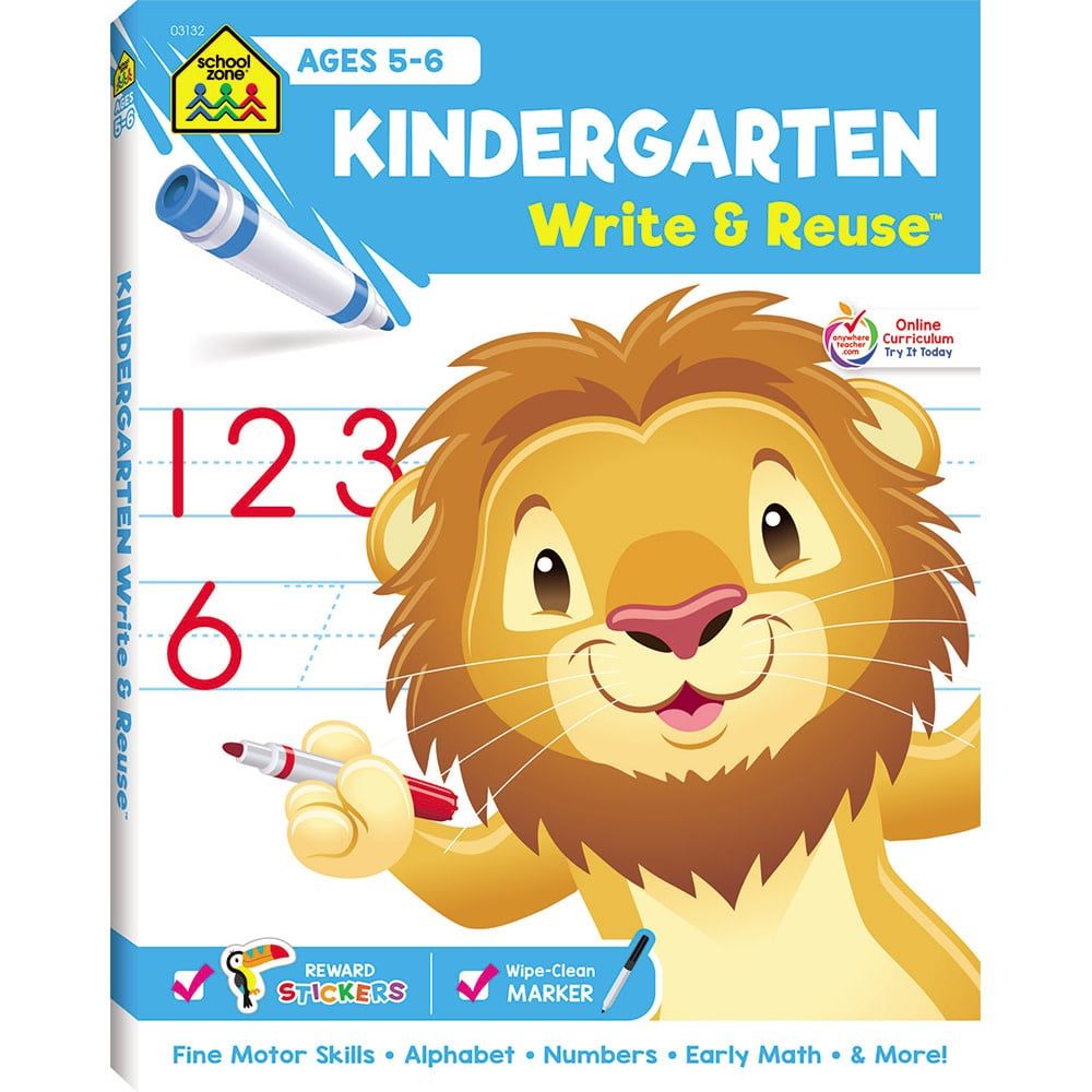 School Zone Write &amp; Reuse Kindergarten
