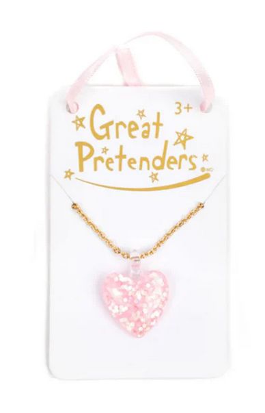 Great Pretenders Glitter Heart Necklace