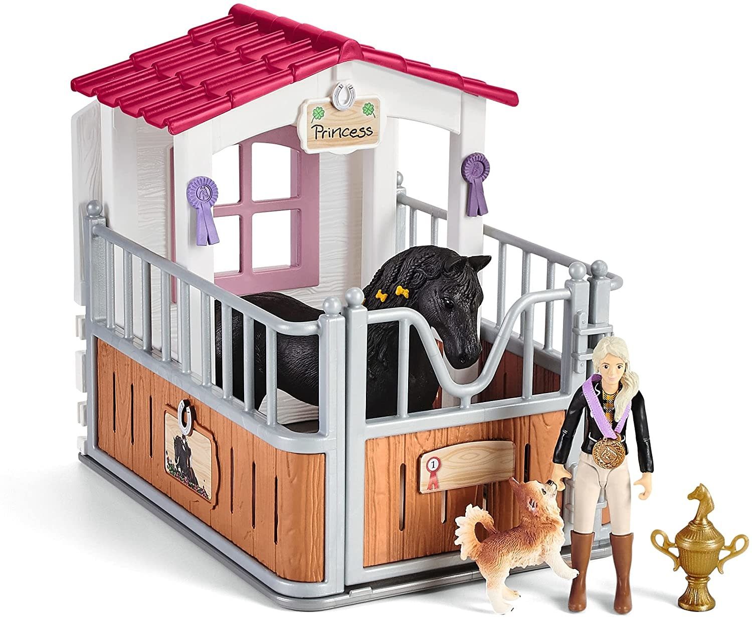 Schleich Horse Club Horse Stall with Horse Tori &amp; Princess