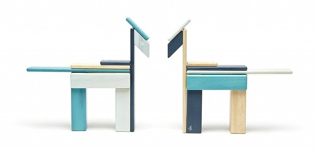 Tegu Magnetic Wooden Block 24pc Blues