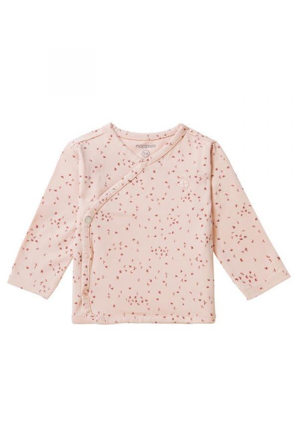 Unisex Tee Wrap Nantes Long Sleeve  Print all over Rose Smoke Size 62  (2-4 months)