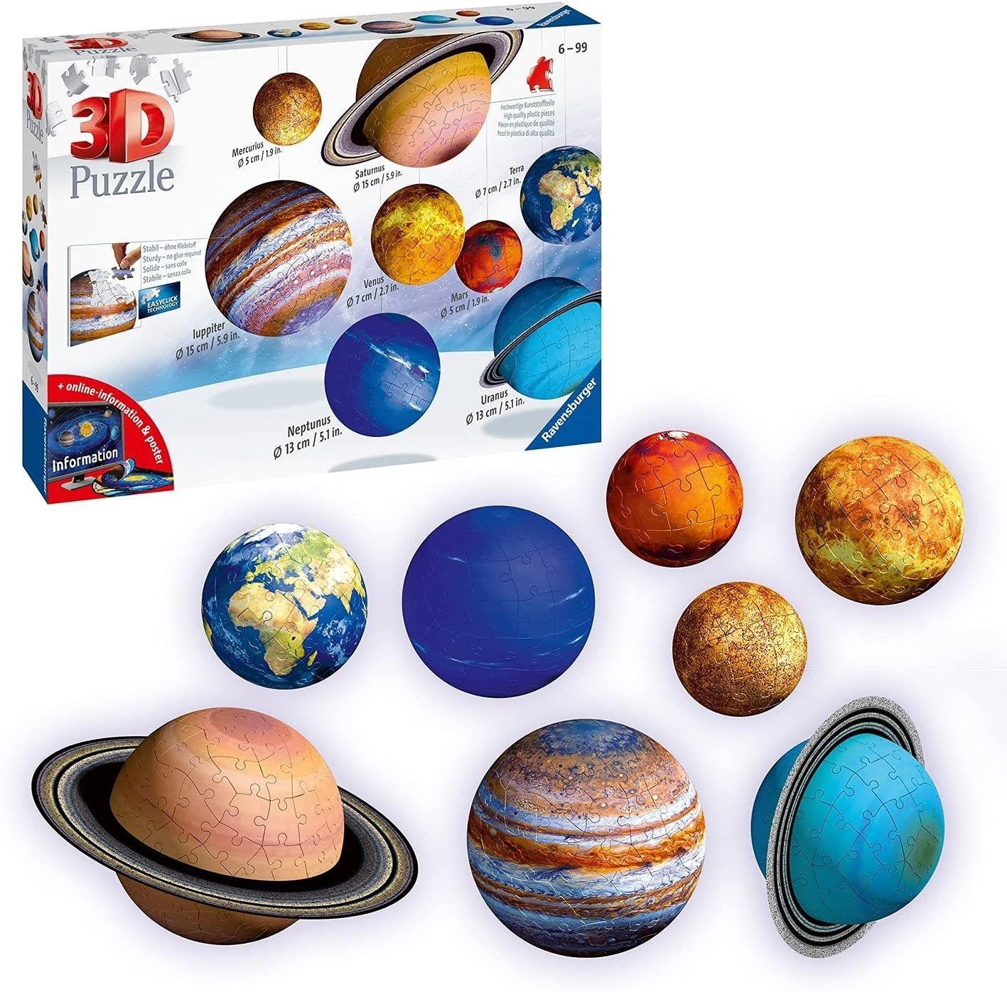 Ravensburger Puzzle 3D Solar System 27/54/72/108pc