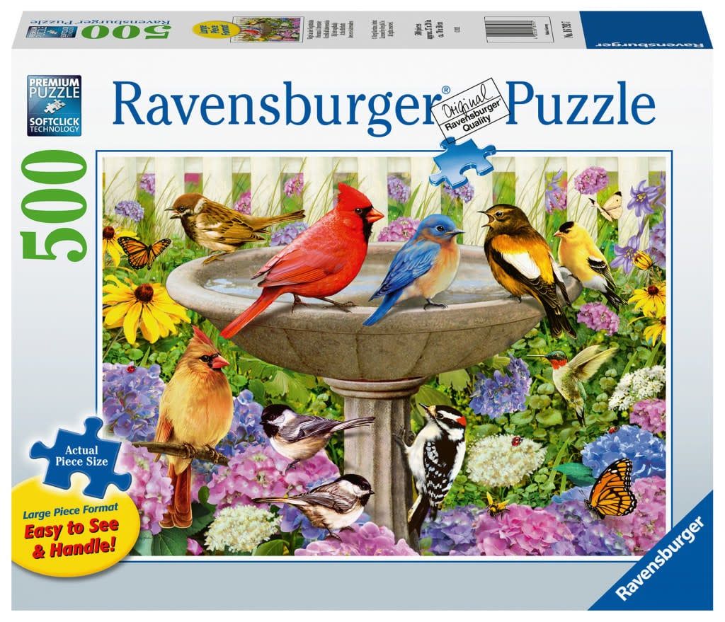 Ravensburger Puzzle 500pc Large Format At the Birdbath