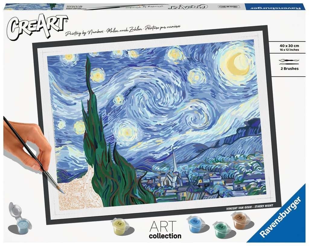 CreArt Adult 30 x 40 cm  Painting by Numbers Monet Starry Night