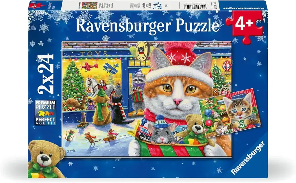 Ravensburger Puzzle 2x24pc Christmas Kitties