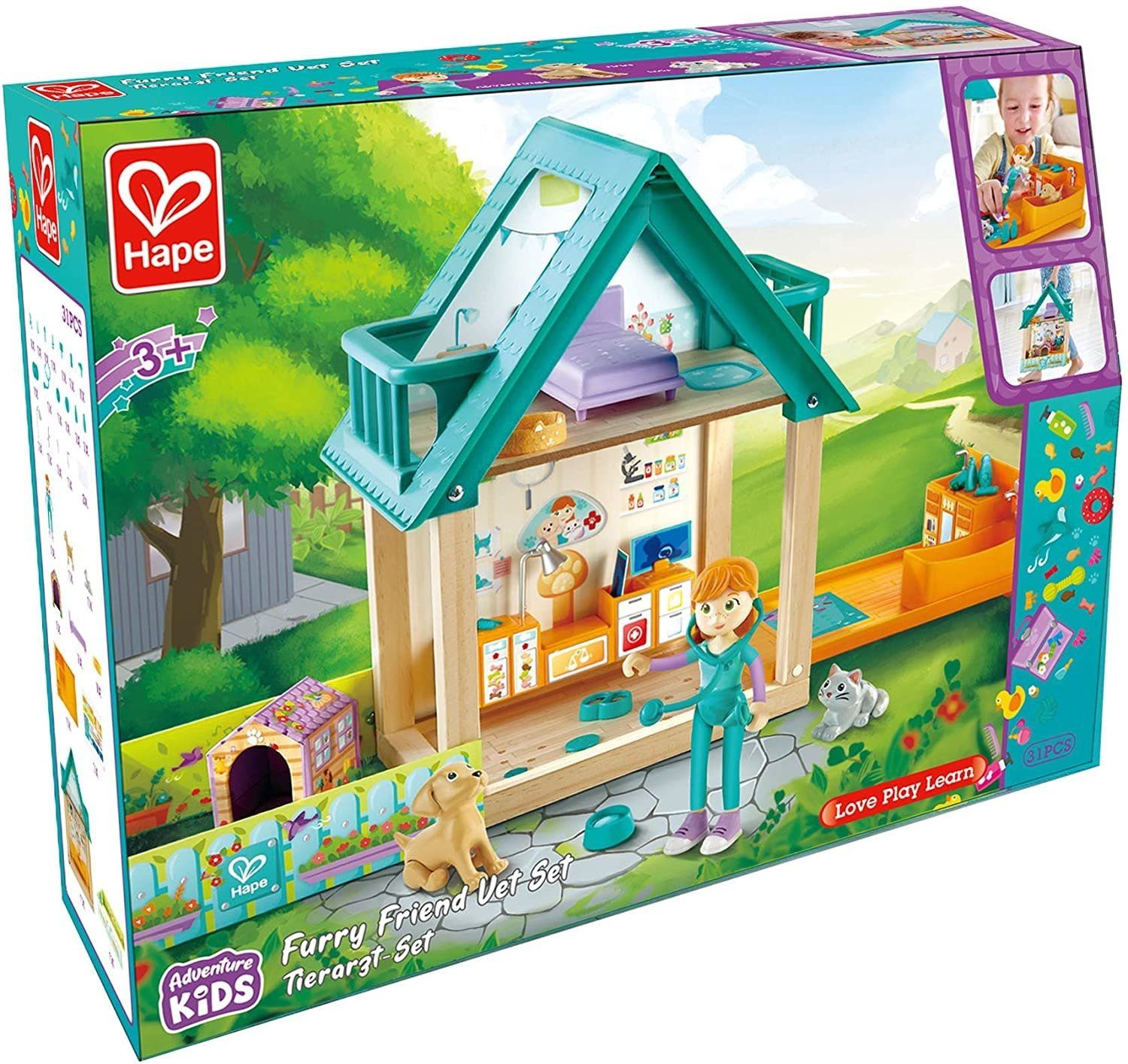 Hape Doll House Furry Friend Vet Set