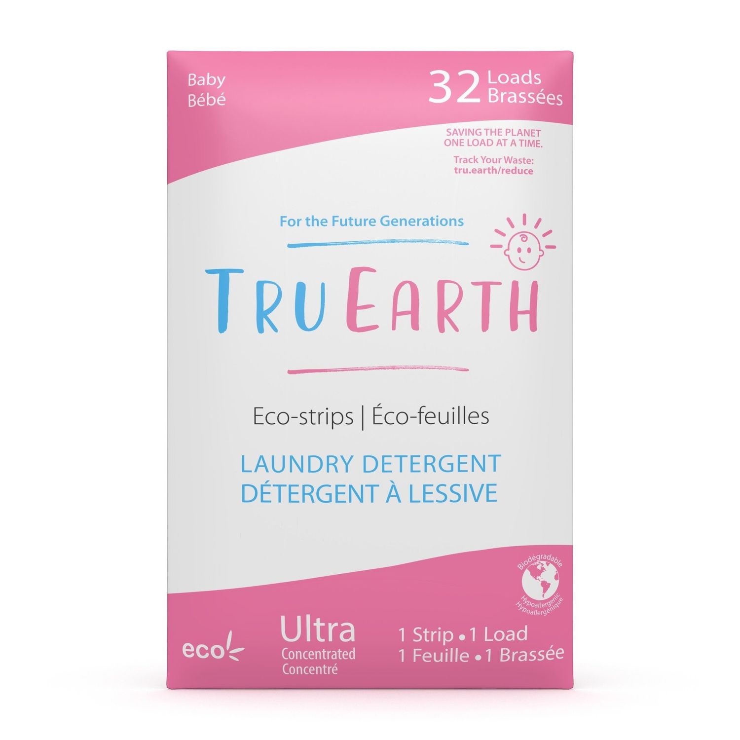 Laundry Detergent Eco-Strips Baby 32 Loads