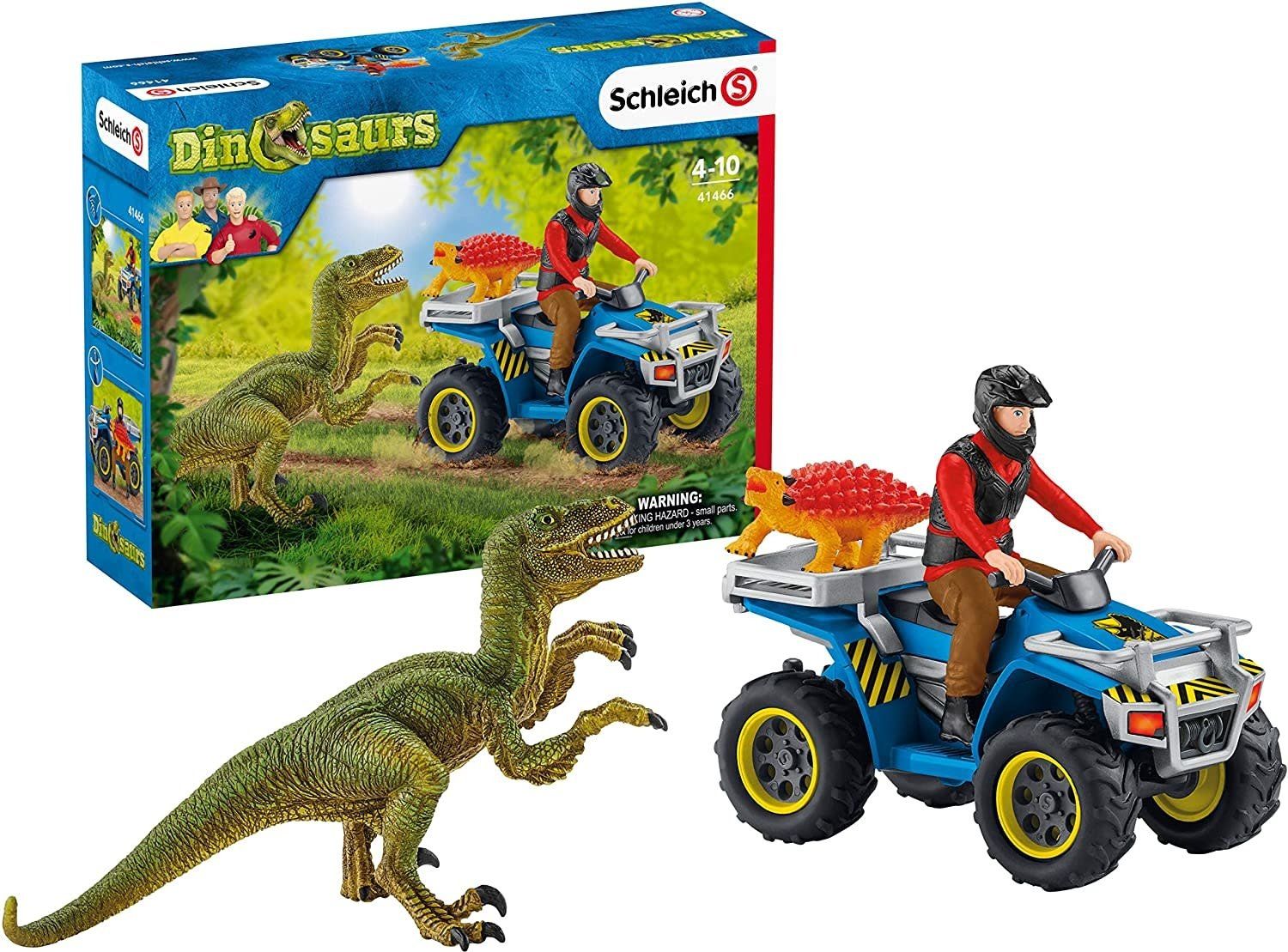 Schleich Dinosaur Quad Escape from Velociraptor