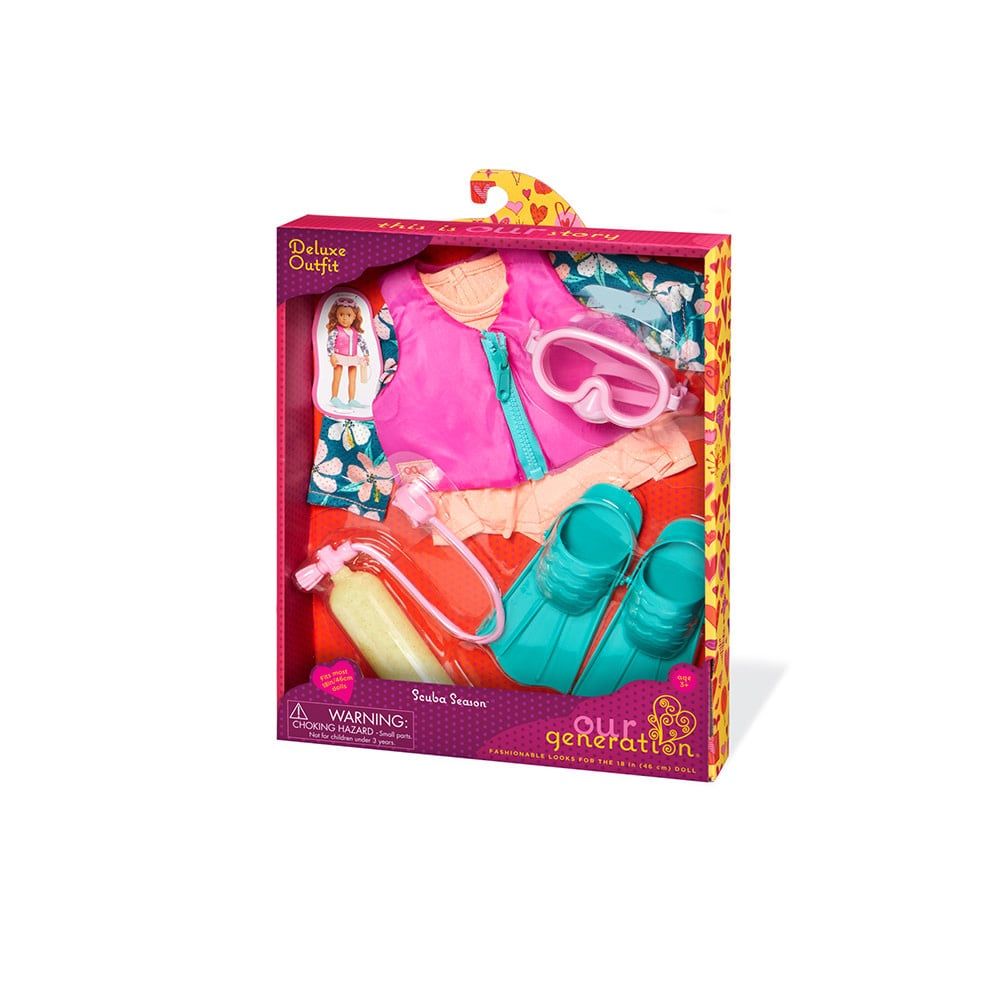 Our Generation Doll Outfit: Scuba Season Floral Diver
