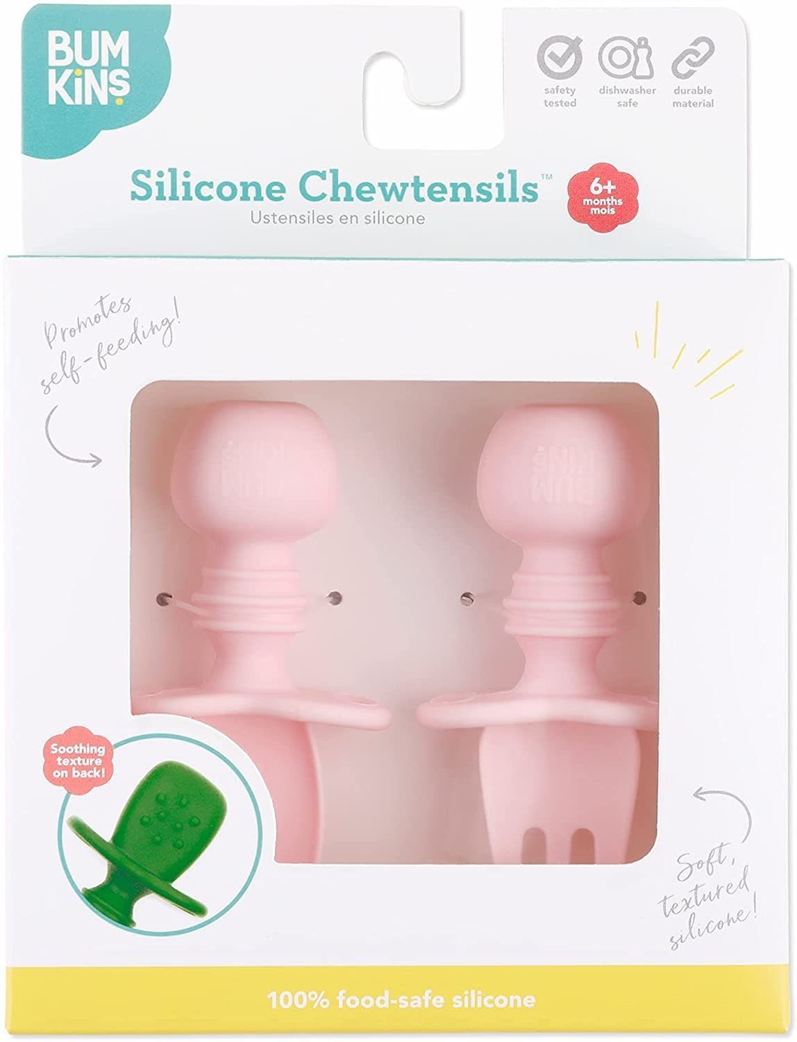 Bumkins Silicone Chewtensils Pink
