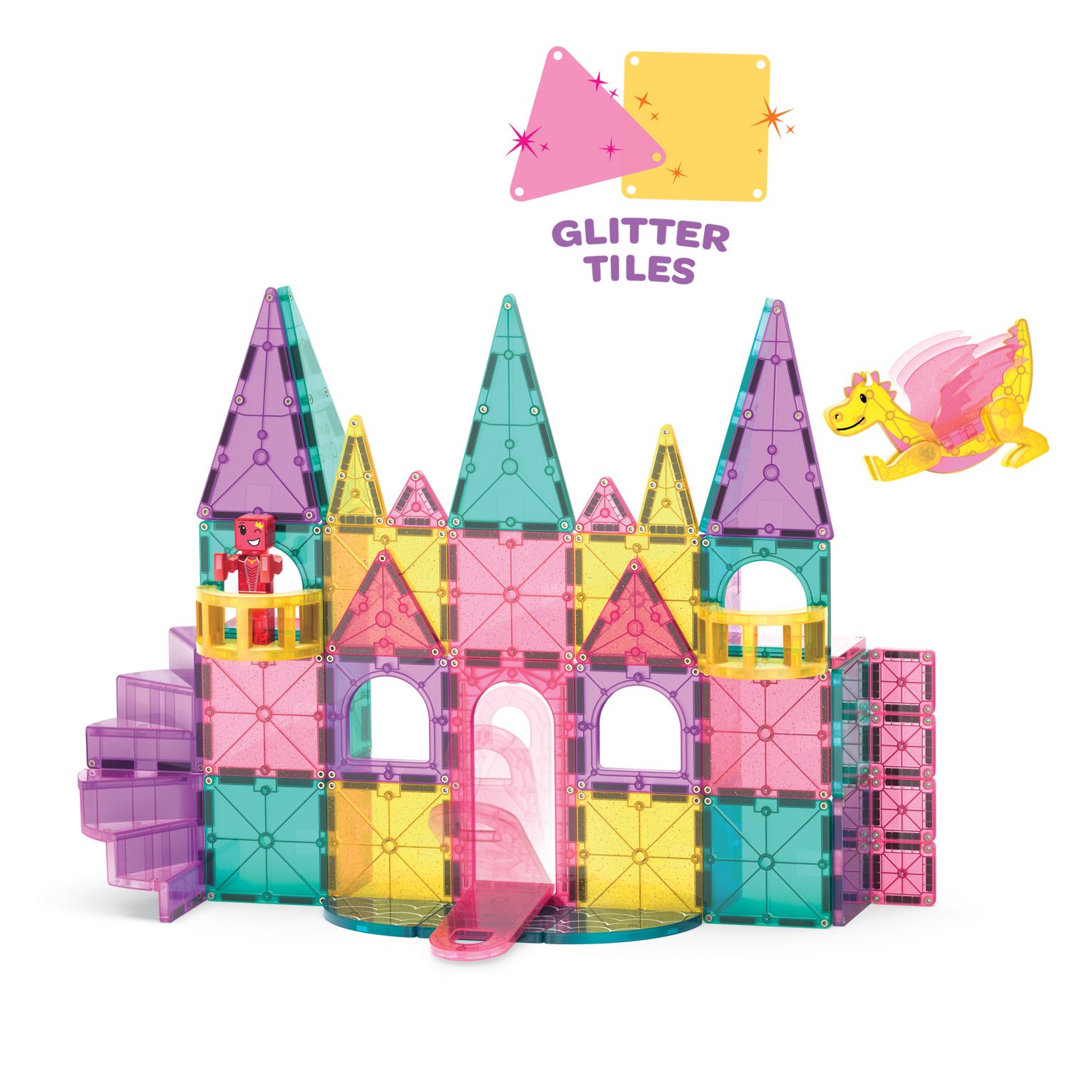 Magna-Tiles Castle DLX + microMAGS 48 piece set