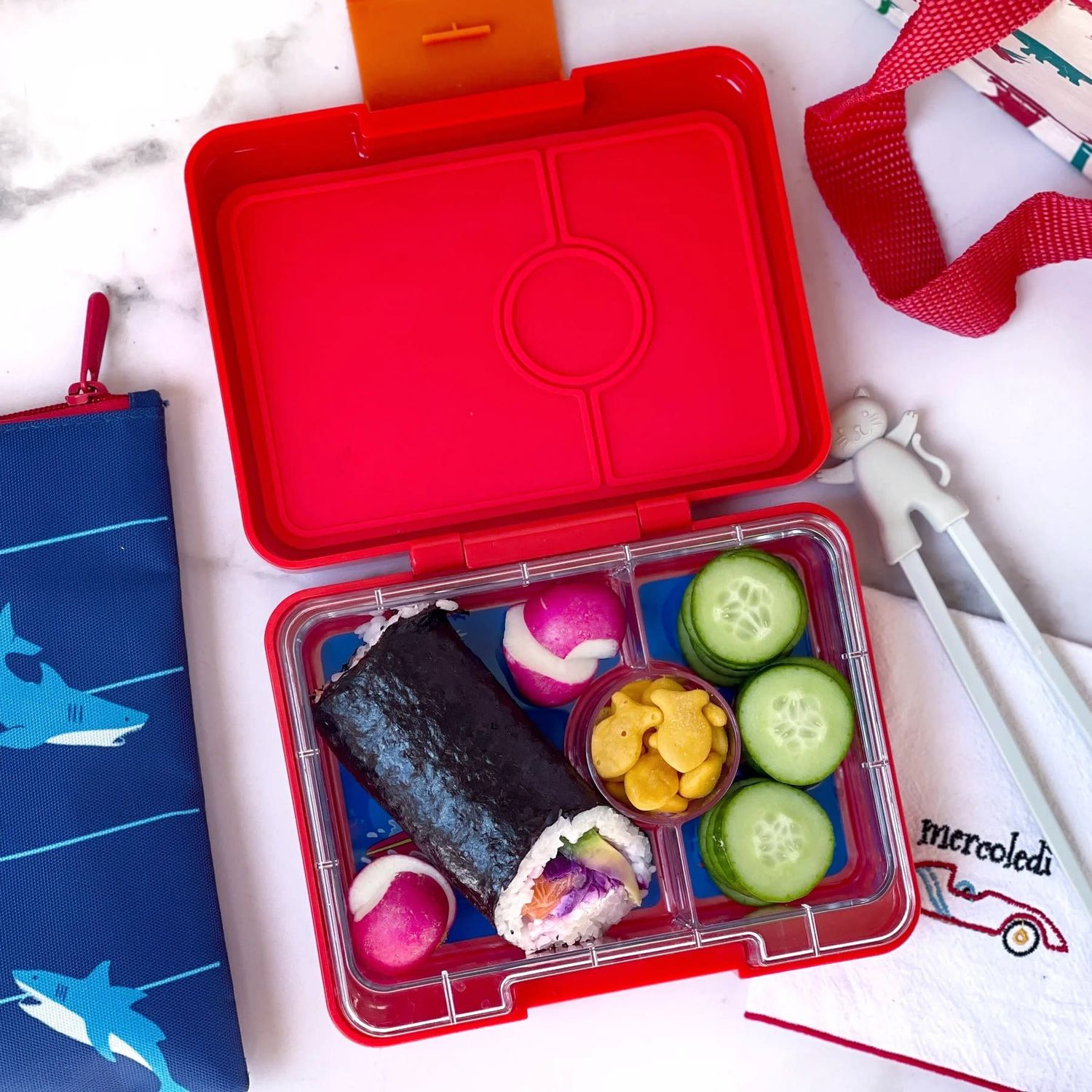 Yumbox Lunch Box Mini Snack Roar Red