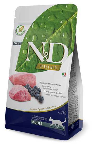 Farmina Cat PRIME Grain Free Lamb &amp; Blueberry Adult, Size: 3.3 LB