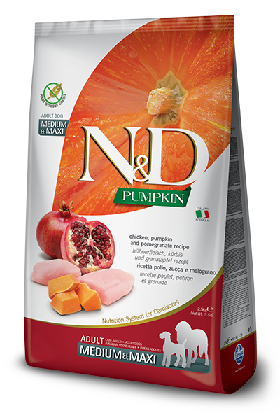 Farmina PUMPKIN Grain Free Chicken &amp; Pomegranate Med-Maxi Adult