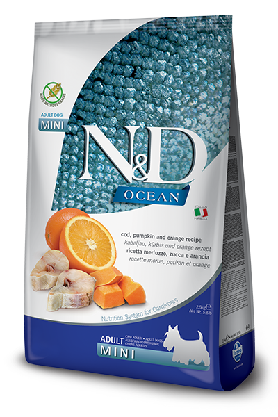 Farmina PUMPKIN OCEAN Grain Free Codfish &amp; Orange Mini Adult