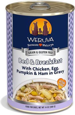 Weruva Bed &amp; Breakfast with Chicken, Egg, Pumpkin &amp; Ham in Gravy 