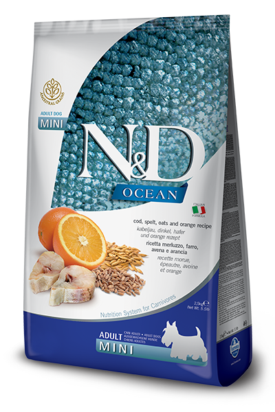 Farmina OCEAN Cod, Spelt, Oats and Orange Mini Adult