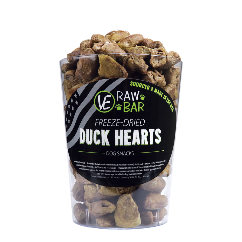 Vital Essentials® Raw Bar Freeze-Dried Duck Hearts - Single