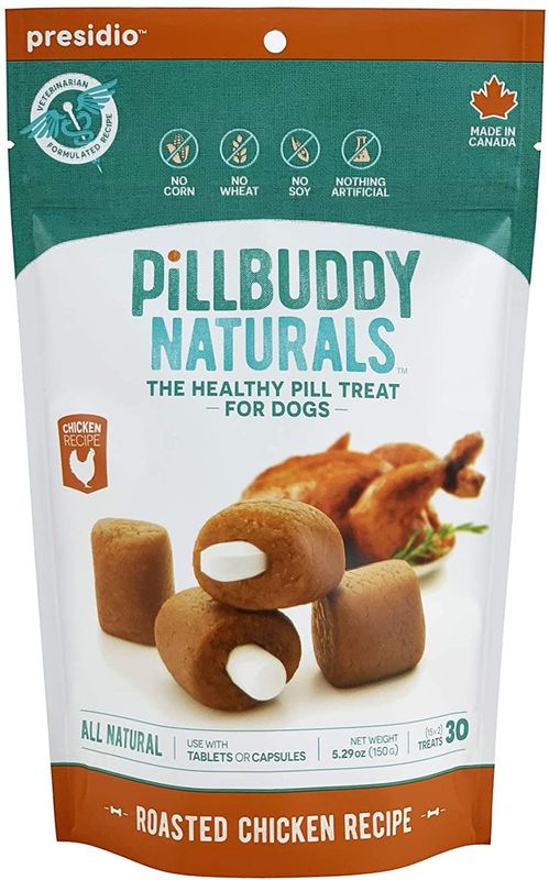 Presidio Dog Treat Pill Buddy Naturals Grilled Chicken 5.3 oz