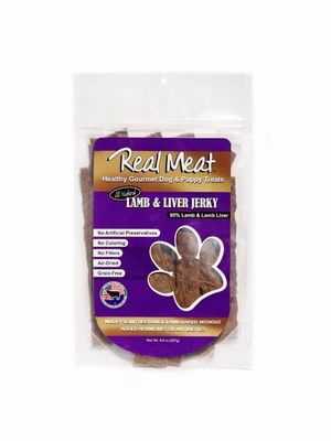 Real Meat Lamb &amp; Lamb Liver Jerky Treats 8oz