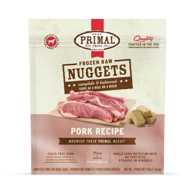 Primal Raw Frozen Canine Pork Formula 3 LB