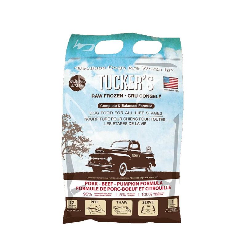 Tucker’s Raw Frozen Pork Beef &amp; Pumpkin 6 LB