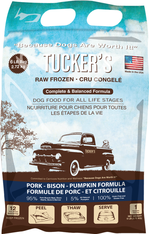 Tucker’s Raw Frozen Pork Bison &amp; Pumpkin 6 LB
