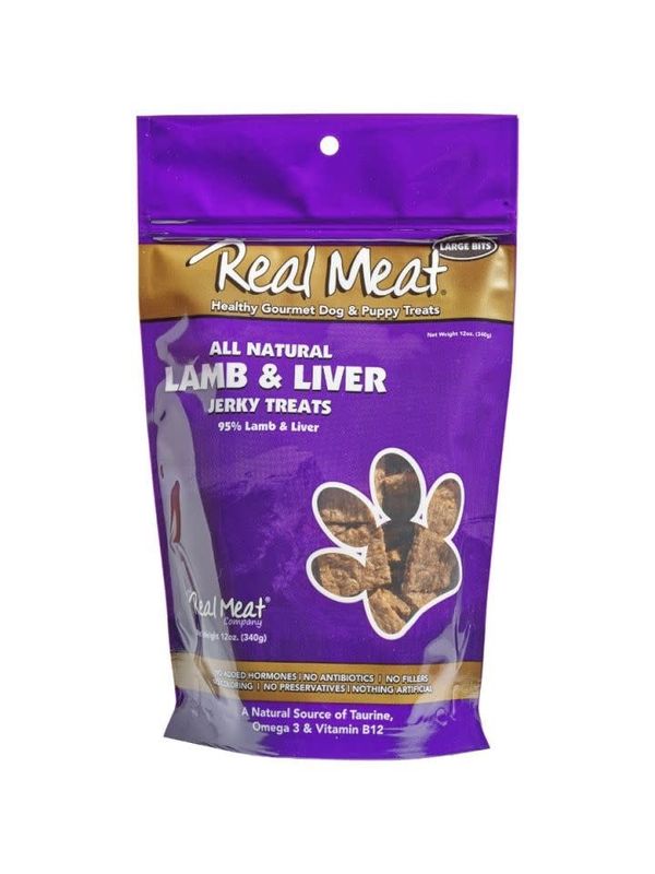Real Meat Lamb &amp; Lamb Liver Jerky Treats 12oz