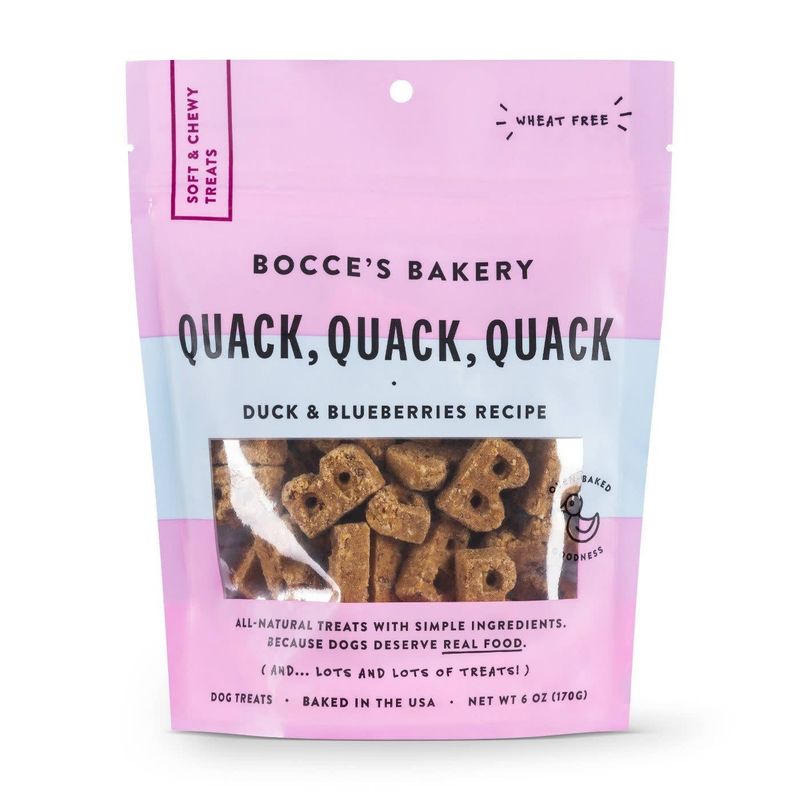 Bocce Bakery Soft &amp; Chewy Quack Quack Duck 6 oz