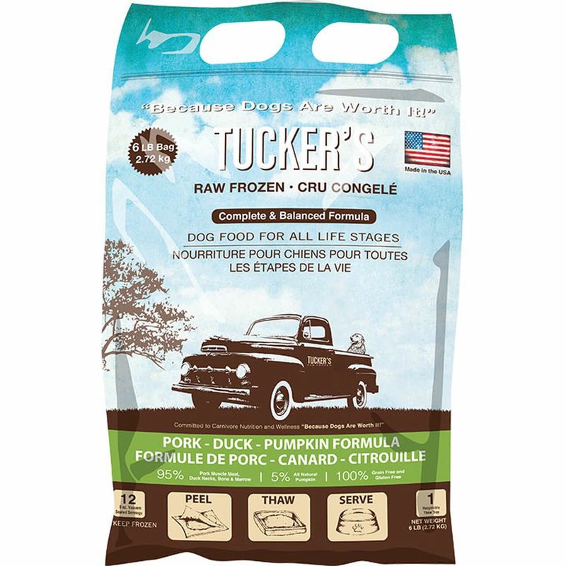 Tucker’s Raw Frozen Pork Duck &amp; Pumpkin 6 LB