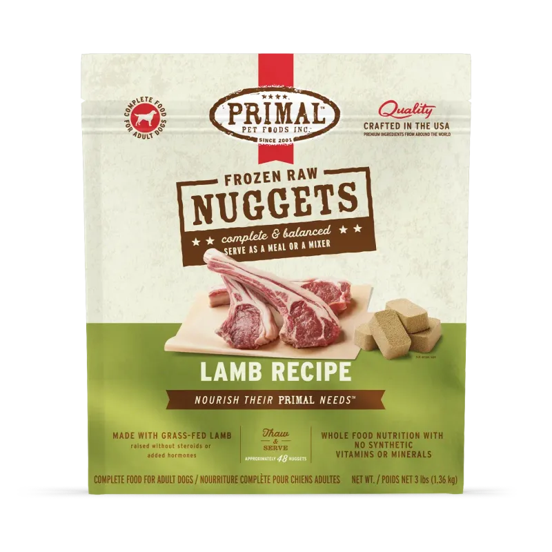 Primal Raw Frozen Canine Lamb Formula 3 LB