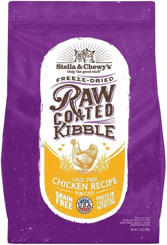 Stella &amp; Chewy&#39;s Cat Dry Raw Coated Chicken 5#