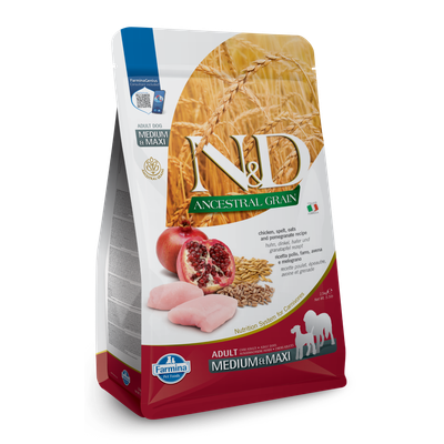 Farmina ANCESTRAL GRAIN Chicken &amp; Pomegranate Adult Med-Maxi 5.5 LB