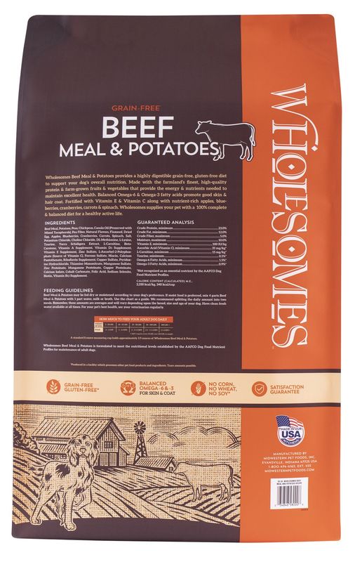 Wholesomes™ Beef &amp; Chickpea Formula Grain-Free 35 lbs