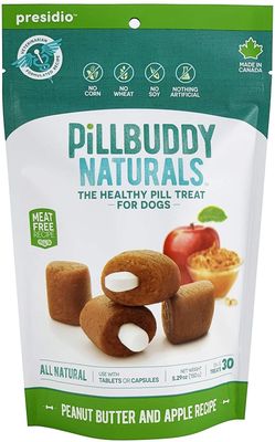 Presidio Dog Treat Pill Buddy Naturals Peanut Butter &amp; Apple 5.3 oz