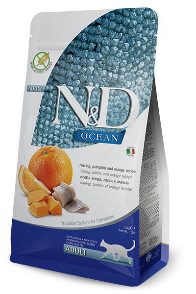 Farmina Cat OCEAN Grain Free Pumpkin Herring &amp; Orange 3.3 LB