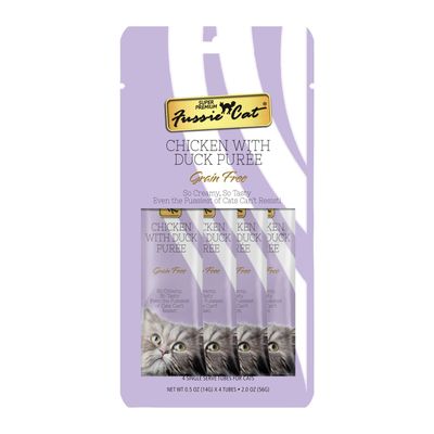Fussie Cat® Chicken Duck Purée 4 Tubes .05 OZ Each