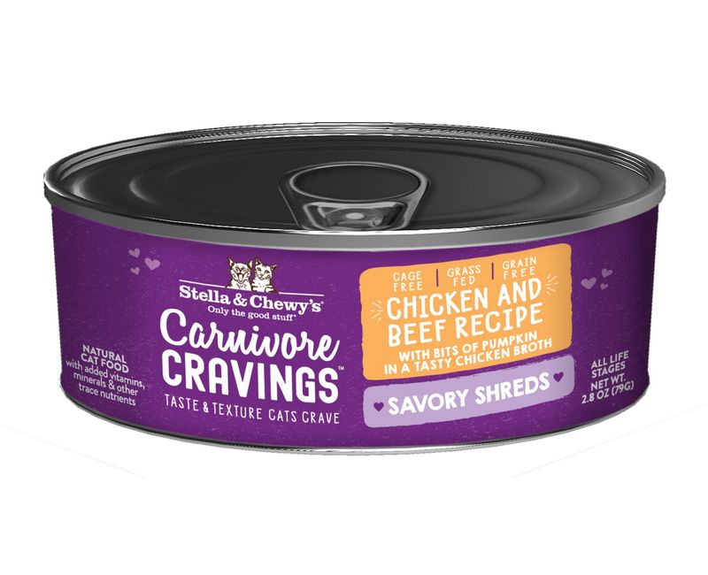 Stella &amp; Chewy&#39;s® Cat Wet Carnivore Cravings Shreds Chicken &amp; Beef 2.8 oz