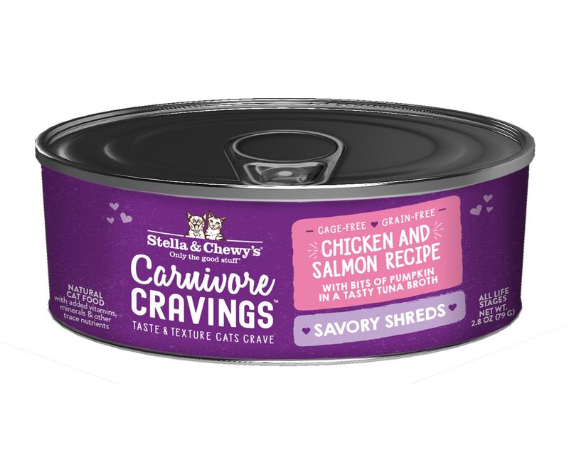 Stella &amp; Chewy&#39;s® Cat Wet Carnivore Cravings Shreds Chicken &amp; Salmon 2.8 oz