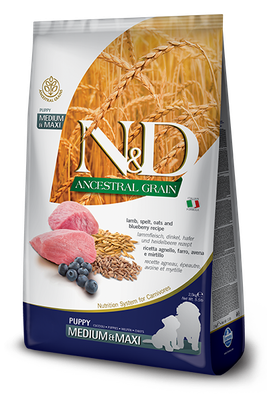 Farmina ANCESTRAL GRAIN Lamb &amp; Blueberry Puppy Med-Maxi 5.5 LB