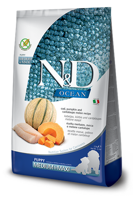 Farmina OCEAN Grain Free Cod, Pumpkin &amp; Cantaloupe Med-Maxi Puppy 5.5 LB