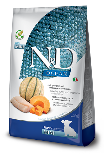 Farmina OCEAN Grain Free Cod, Pumpkin &amp; Cantaloupe Puppy Mini 5.5 LB