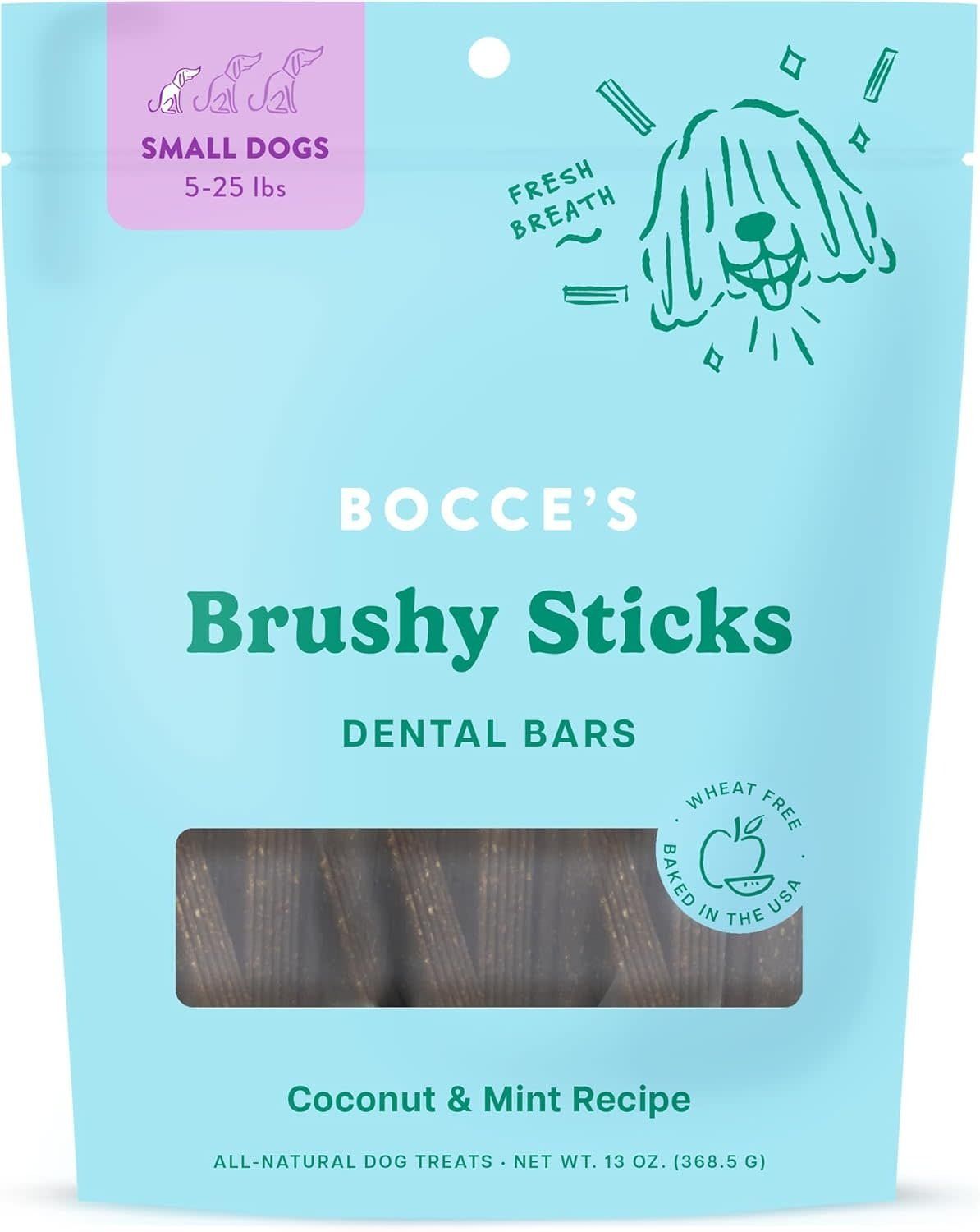 Bocce&#39;s Bakery Dailies Brushy Sticks Small 13 oz