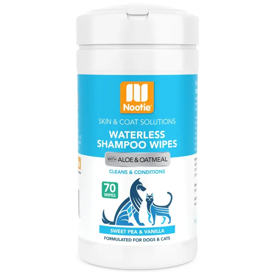 Nootie Waterless Grooming Wipe Sweet Pea Vanilla 70 Ct