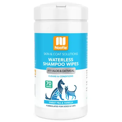 Nootie Waterless Grooming Wipe Sweet Pea Vanilla 70 Ct