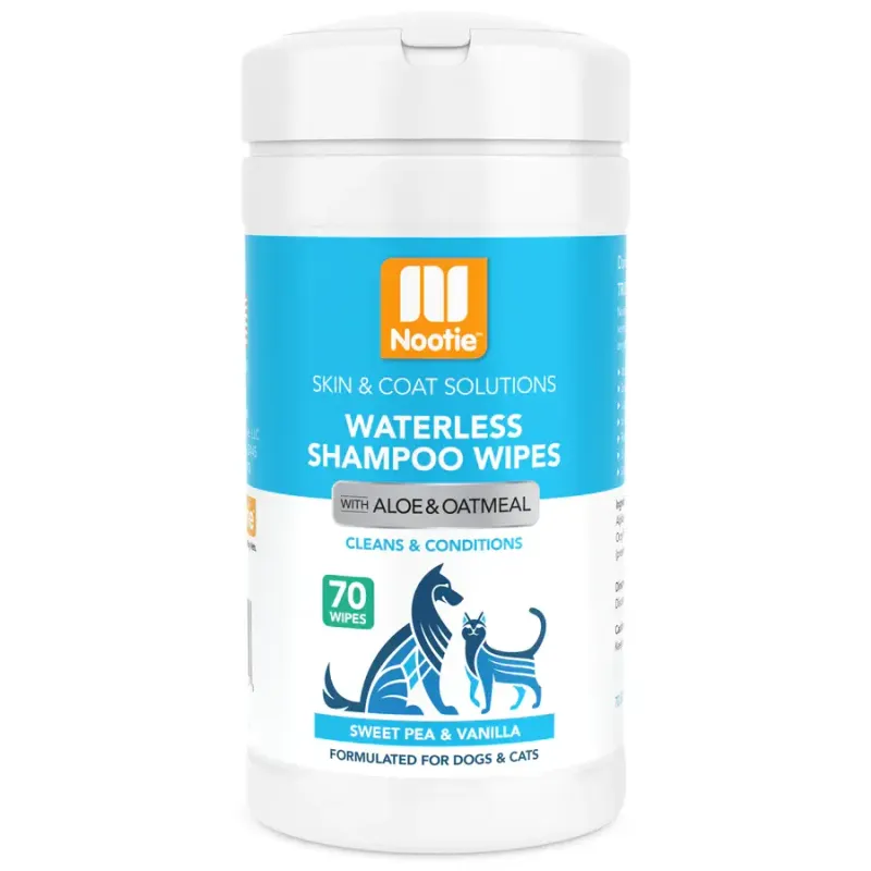 Nootie Waterless Grooming Wipe Sweet Pea Vanilla 70 Ct