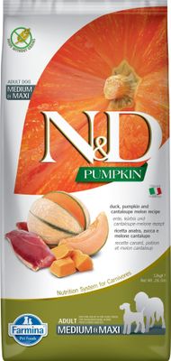 Farmina PUMPKIN Grain Free Duck &amp; Cantaloupe Adult Med/Maxi 26.5 LBS