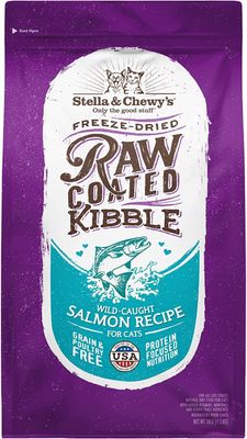 Stella &amp; Chewy&#39;s® Cat Grain Free Freeze-Dried Raw Coated Kibble Wild-Caught Salmon 10lbs