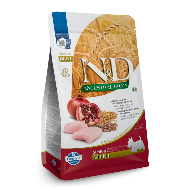 Farmina ANCESTRAL GRAIN Chicken &amp; Pomegranate Mini Senior 5.5 LB